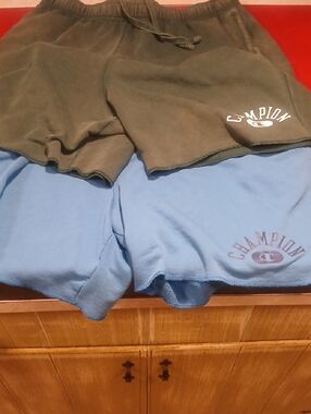 Champion Men's Athletic Shorts in Olive Green and Light Blue